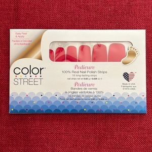 Color Street Pedicure in Baton Rougey (red).